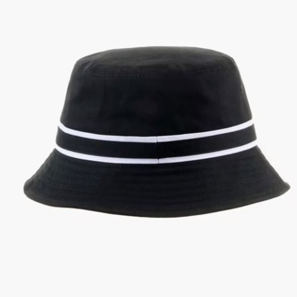 Levi’s Unisex Poster Logo Cotton Black Bucket Hat With White Stripes Size M - Picture 3 of 7